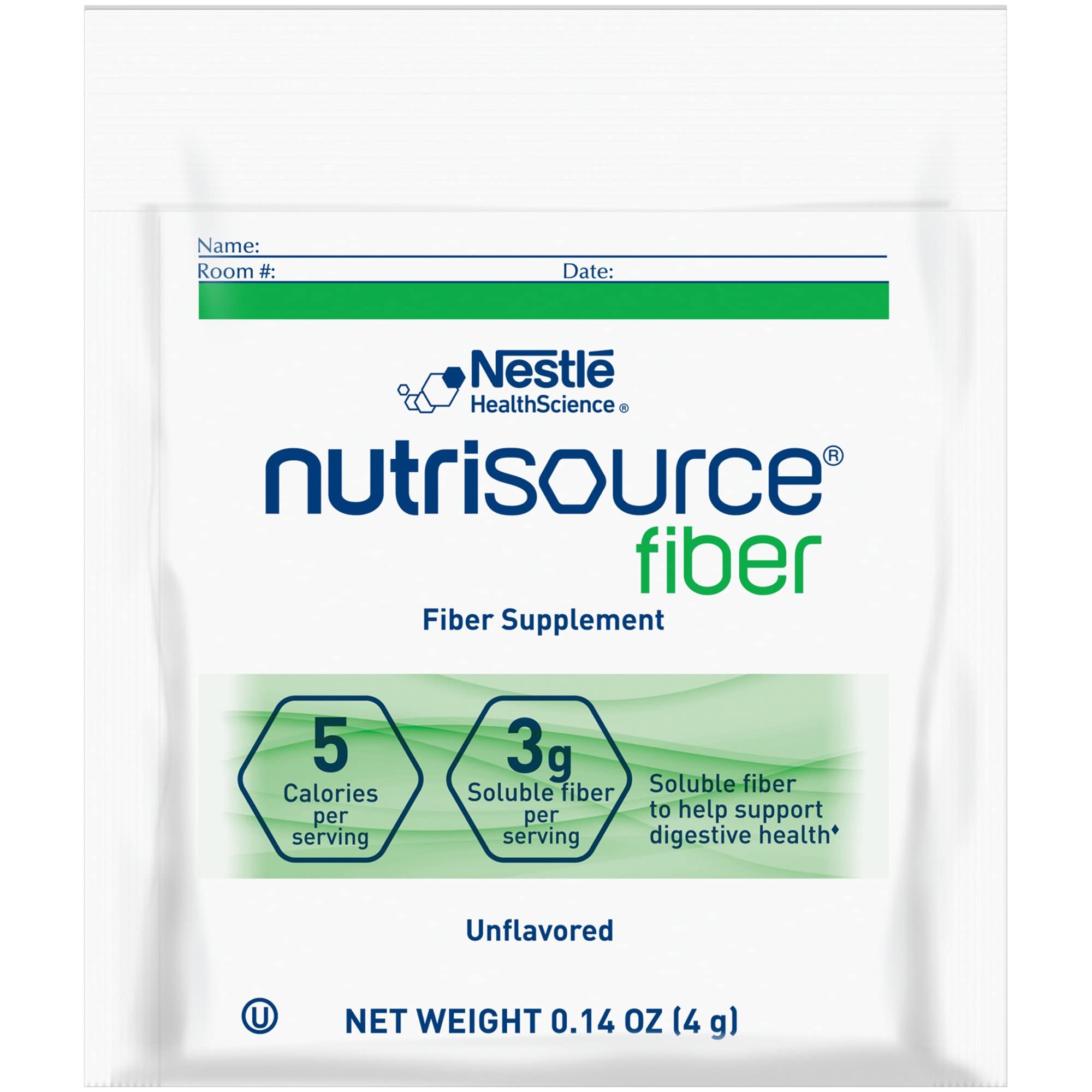 Nutrisource fiber supplement packaging for daily use.