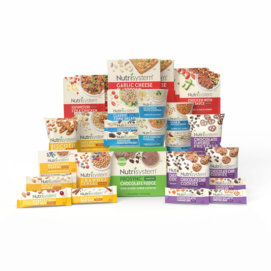 Nutrisystem Fast Five breakfast visuals showing balanced meals for steady morning energy.