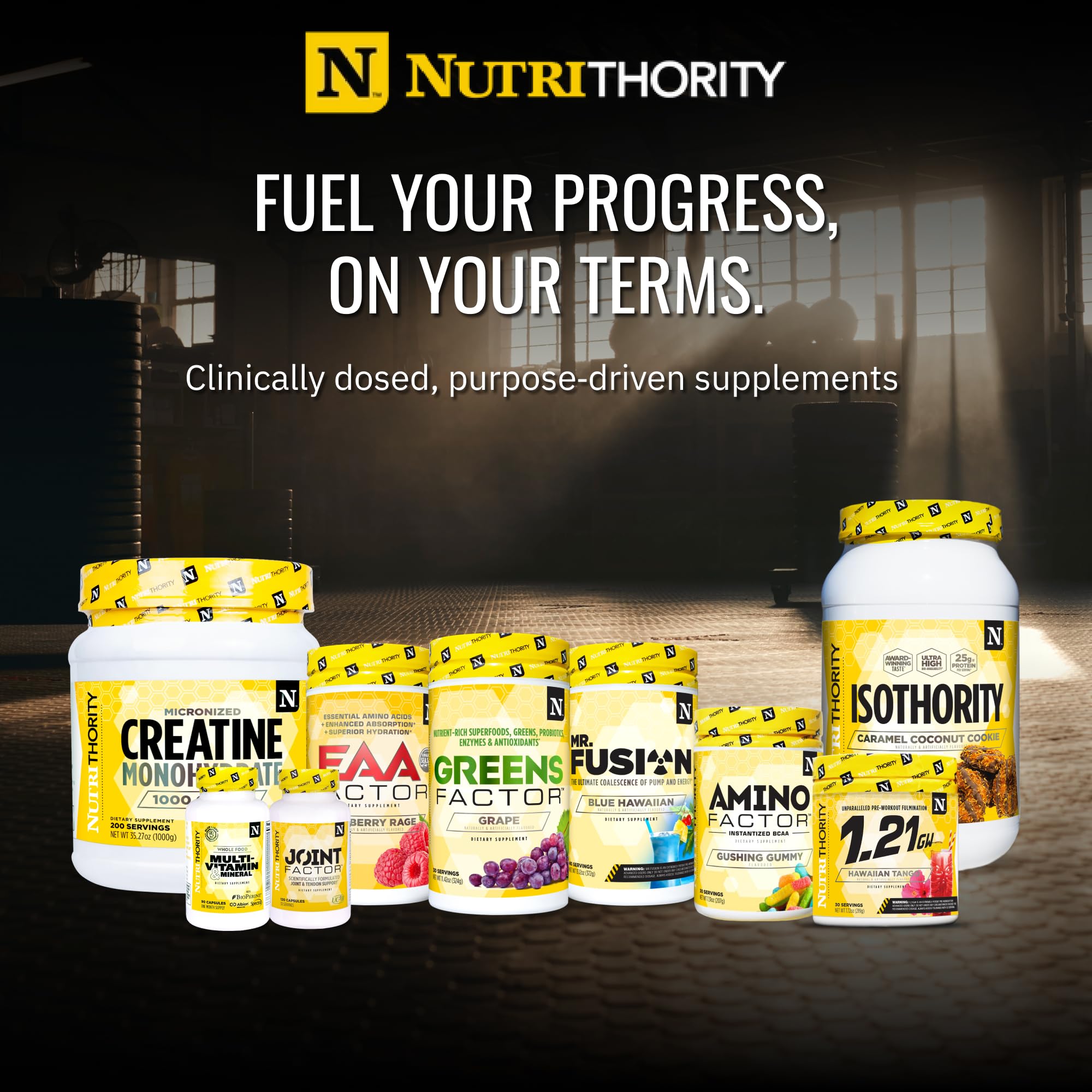 Nutrithority Mr Fusion serving size illustration highlights 40 servings per bottle