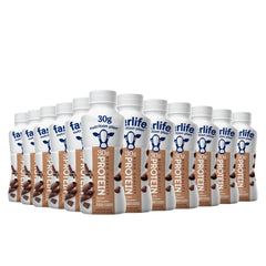 Nutrition PIan chocolate high protein shake image—rich flavor with 30g protein per serving for active lifestyles