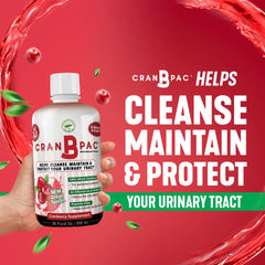 Nutritional Designs Cran-B-PAC bottle with label displayed on shelf