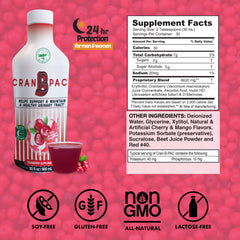 Nutritional Designs Cran-B-PAC vitamins blend label highlights added nutrients