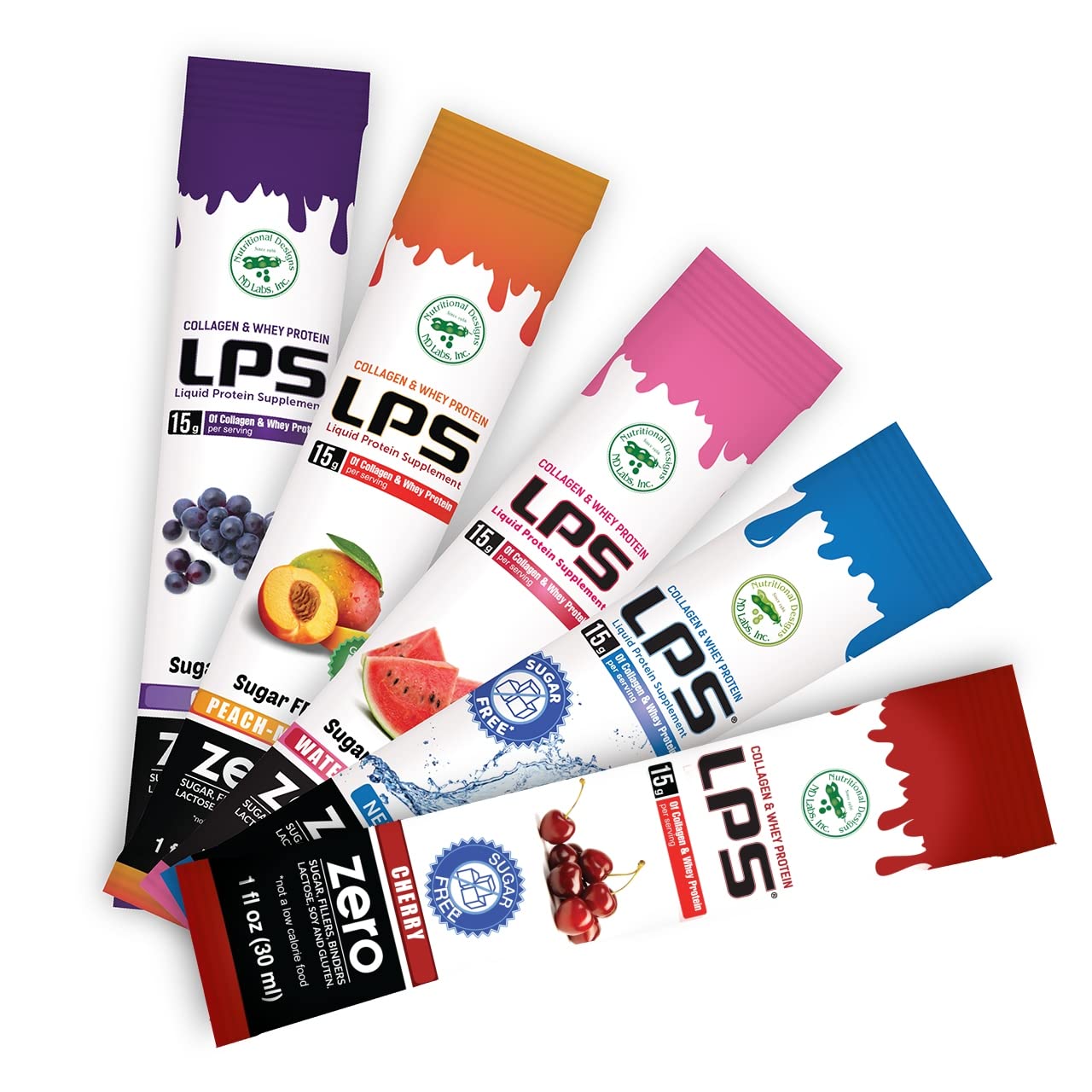 Nutritional Designs LPS bottle shows convenient ready-to-drink protein for on-the-go support