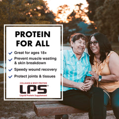 Nutritional Designs LPS ingredients panel emphasizes sugar-free, gluten-free, soy-free properties.