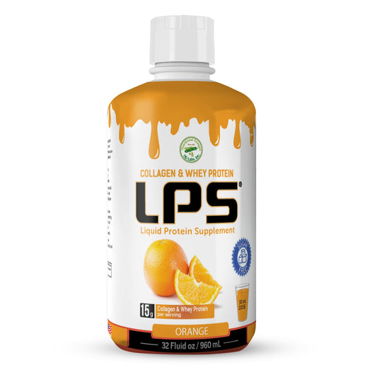 Nutritional Designs LPS orange bottle for on the go protein fueling