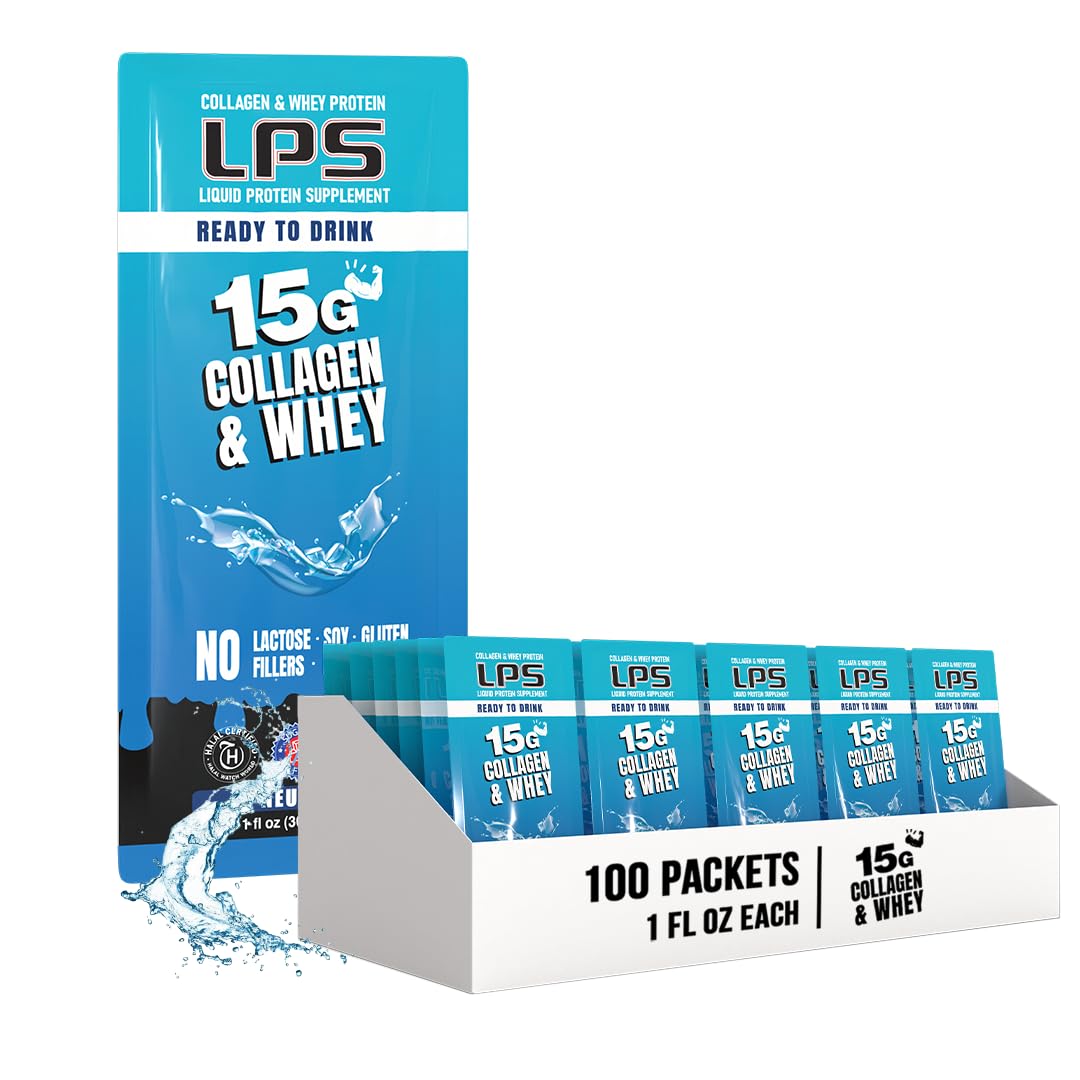 Nutritional Designs LPS liquid collagen and whey single-serve packet for on-the-go protein
