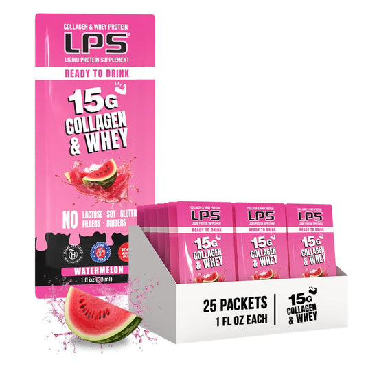 Nutritional Designs LPS Watermelon packet for on-the-go protein and hydration.