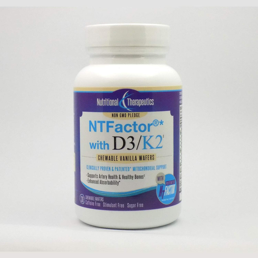 Nutritional Therapeutics D3/K2 NT Factor vanilla wafers in a pack for daily energy and bone support