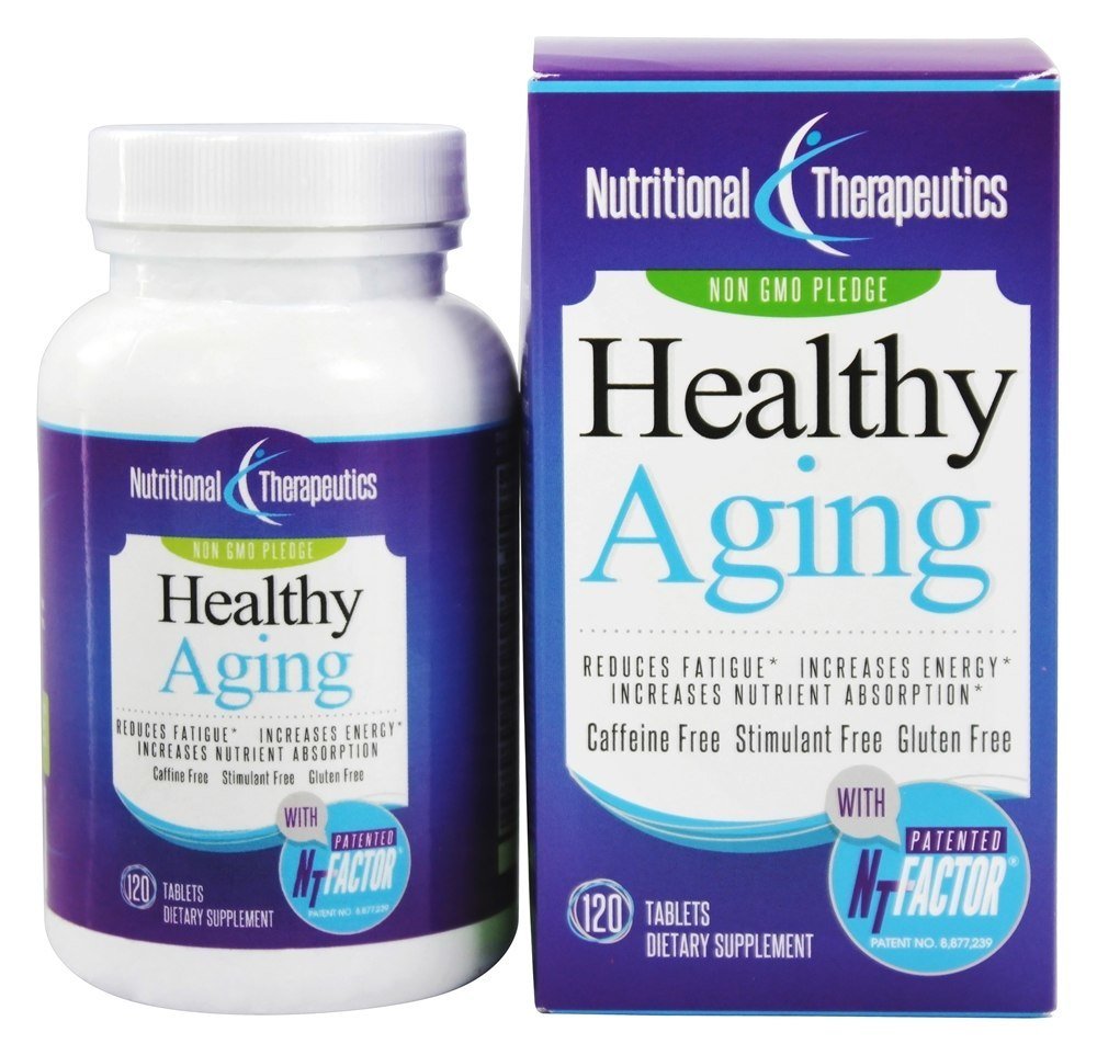 Nutritional Therapeutics Healthy Aging Tablets bottle front label highlights NT Factor for energy