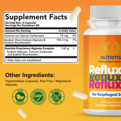 Nutritist Refluxter capsules closeup: high-grade alginate may help manage acid reflux symptoms