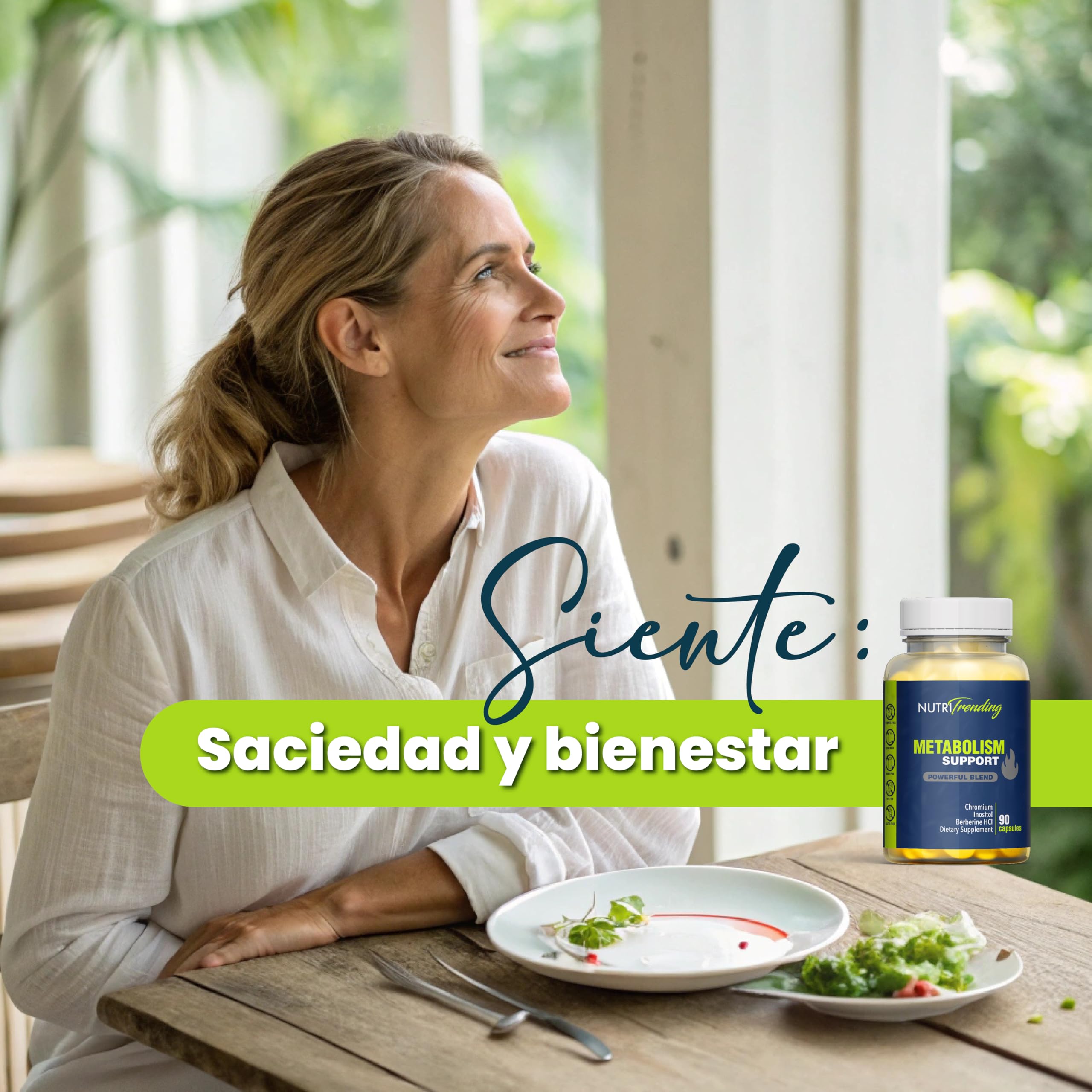 Nutritrending Berberine ingredient panel highlights convenient daily use.