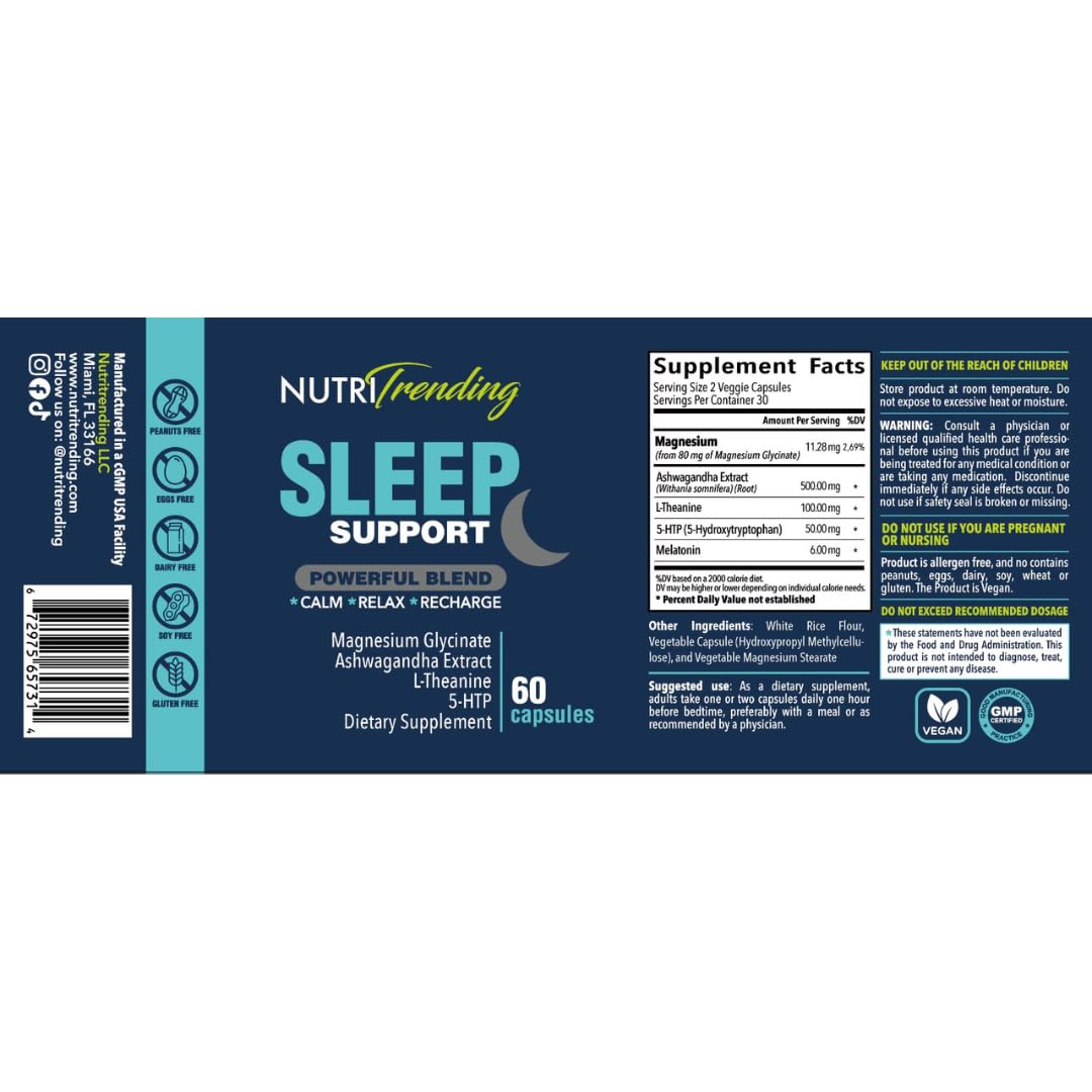 NutrTrending Sleep Support with soft lighting enhances a bedtime ritual.