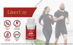 Nutritunes LiverEzy made in USA seal, premium plant-based liver support.