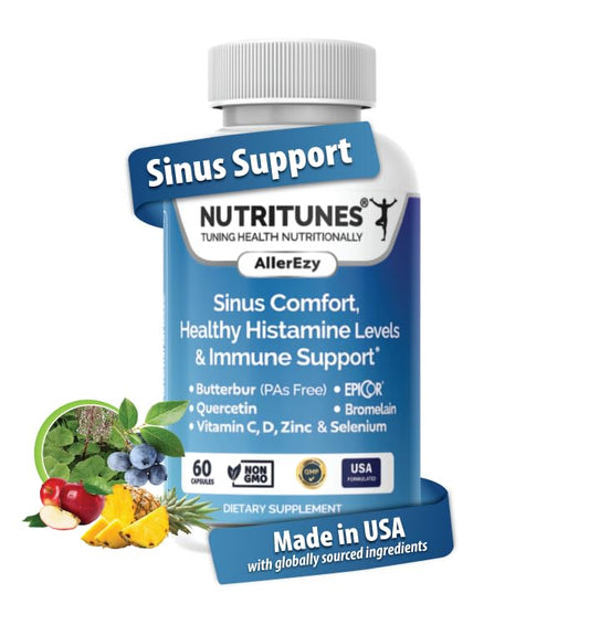 Nutritunes Respiratory supplement bottle for daily support.