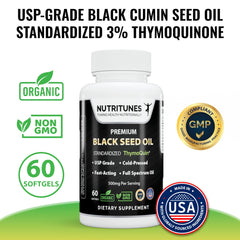 Nutritunes ThymoQuin 3 percent label highlights standardized potency