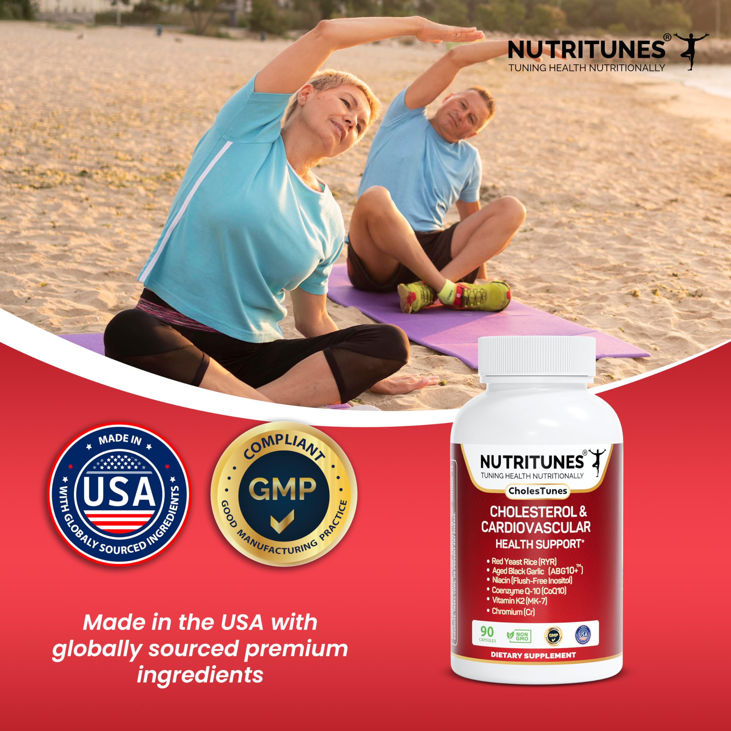 Vitamin K2 MK-7 in Nutritunes supports arteries and circulation.
