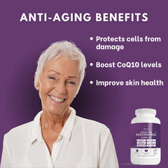 Nutriumph Advanced Resveratrol Capsules close-up highlighting compact dosage for daily antioxidant support.