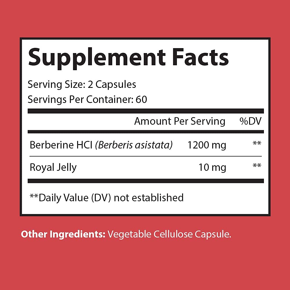 Nutriumph Berberine Plus royal jelly capsules emphasize immune and cognitive support.