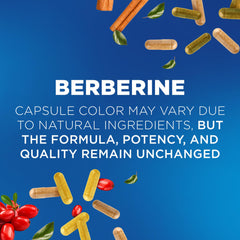 Nutrivein berberine capsules with label highlighting quality and vegan formula.