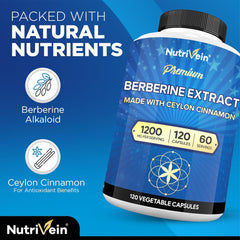Nutrivein berberine cinnamon sticks scene suggesting natural flavor and balance.