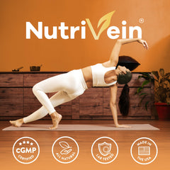 Nutrivein Magtein bottle with glass suggests a daily wellness routine.