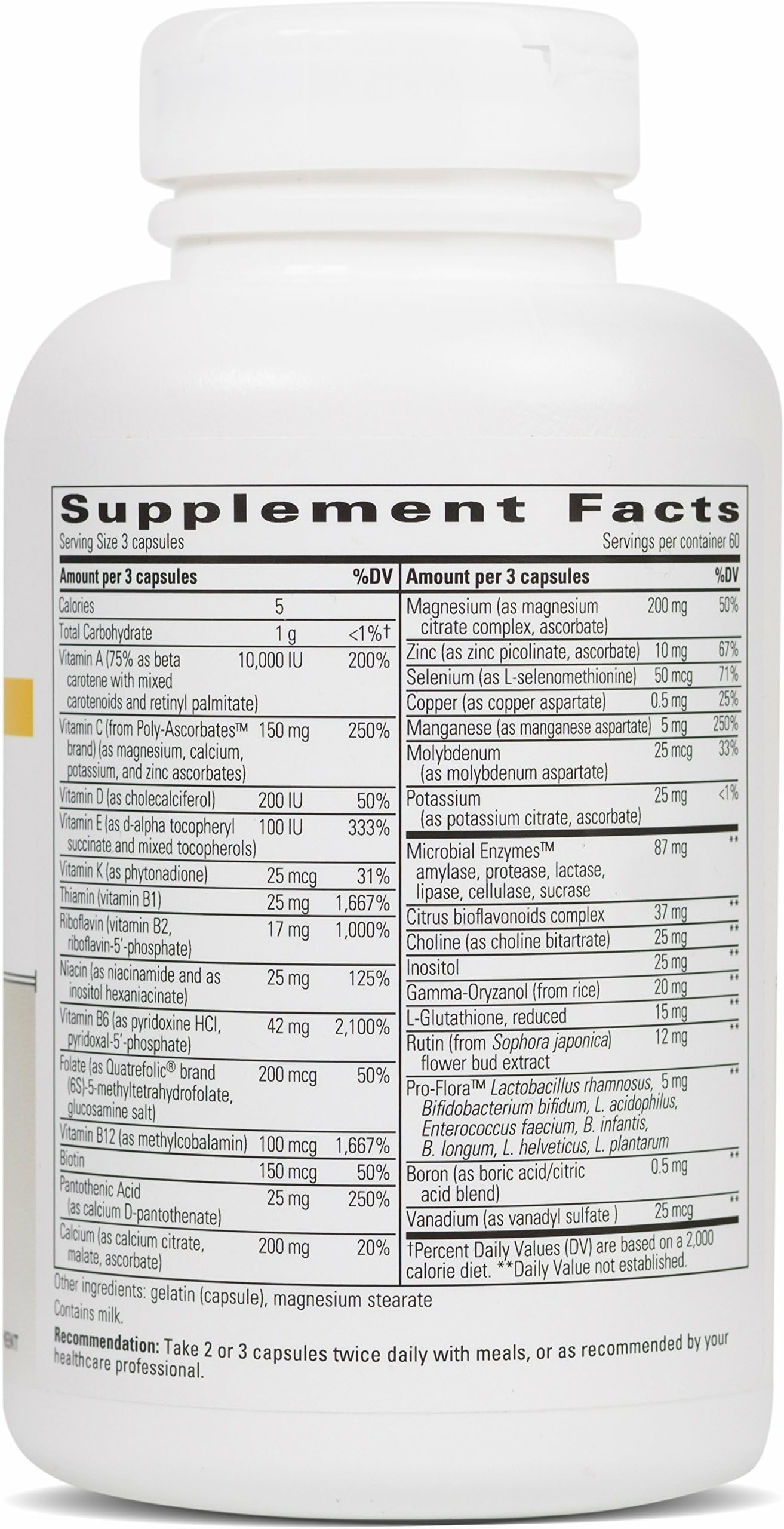 NutriVitamin Enzyme Complex capsules closeup for easy daily nutrition.