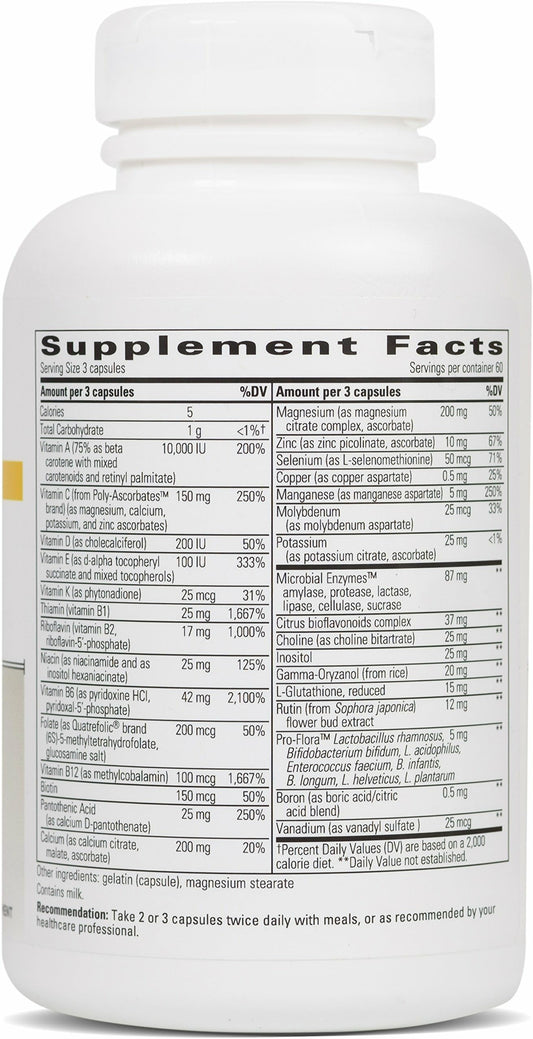 NutriVitamin Enzyme Complex capsules closeup for easy daily nutrition.