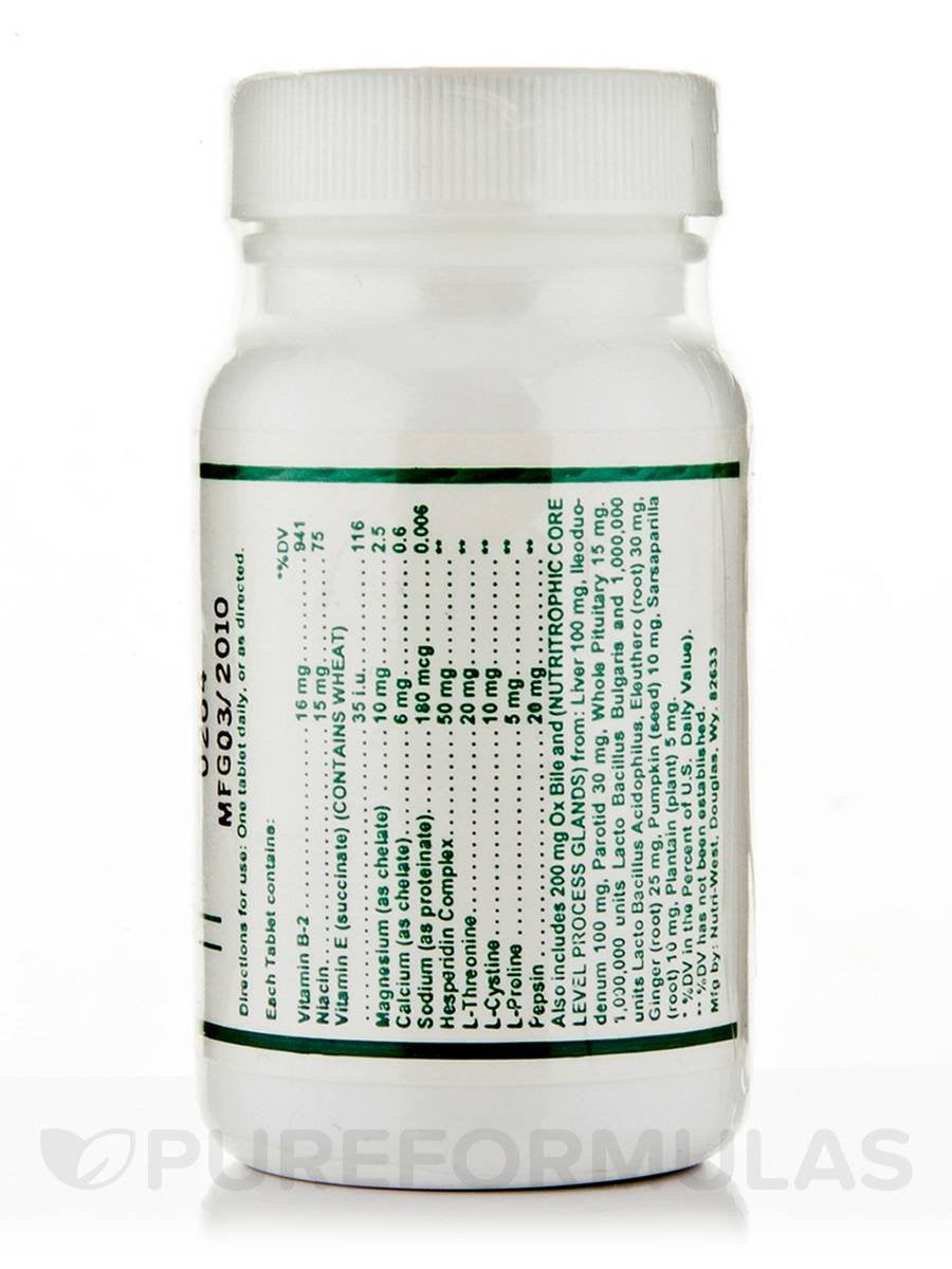 Nutri-West Core Level Bile bottle label highlighting the biliary support formulation.