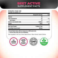 Nutrology Beet Active mixed drink in a shaker for a clean energy lift before training.