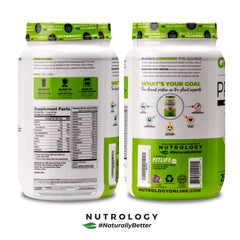 Nutrology grass-fed whey ingredients panel highlighting non-GMO sourcing