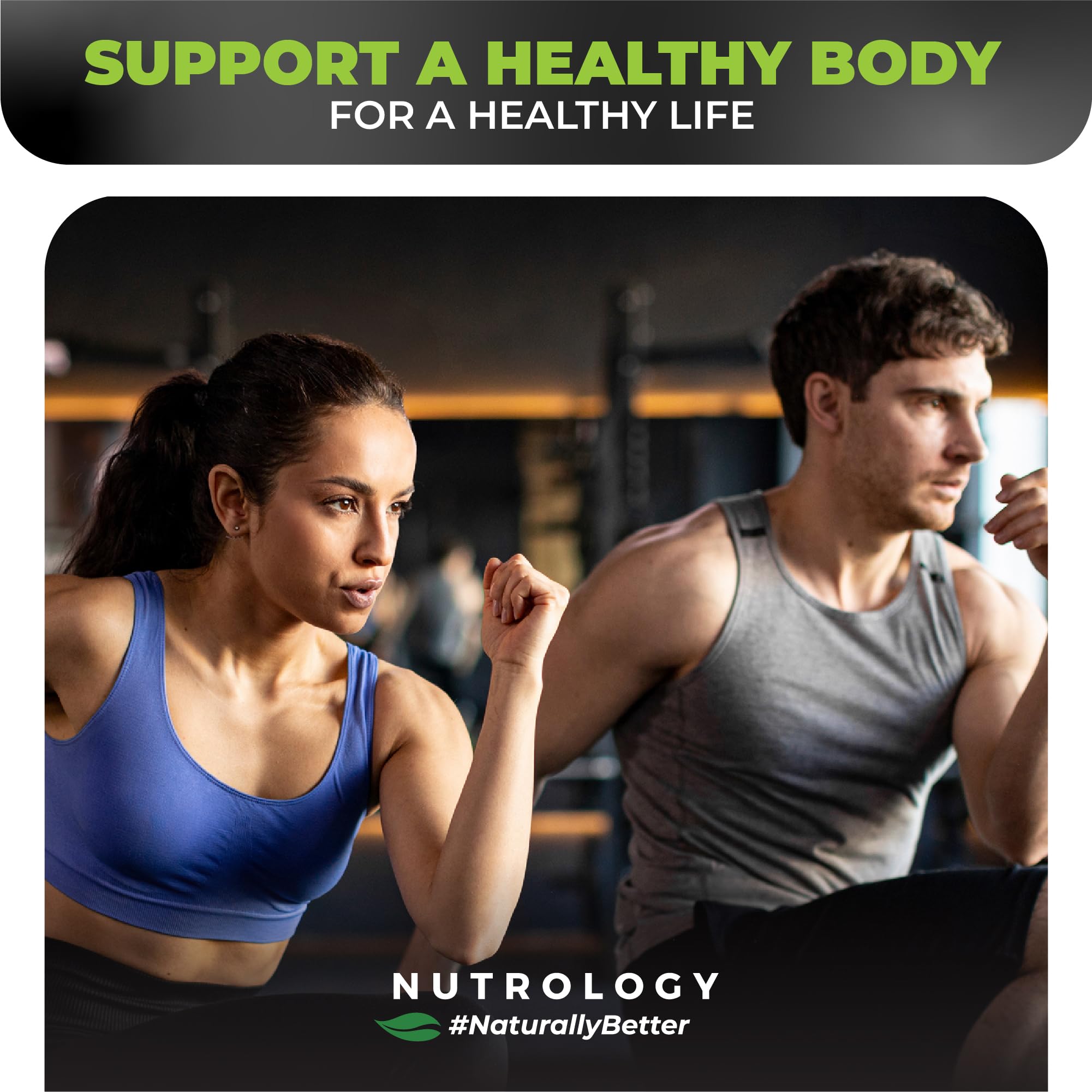 Nutrology packaging highlighting non-GMO and gluten-free protein