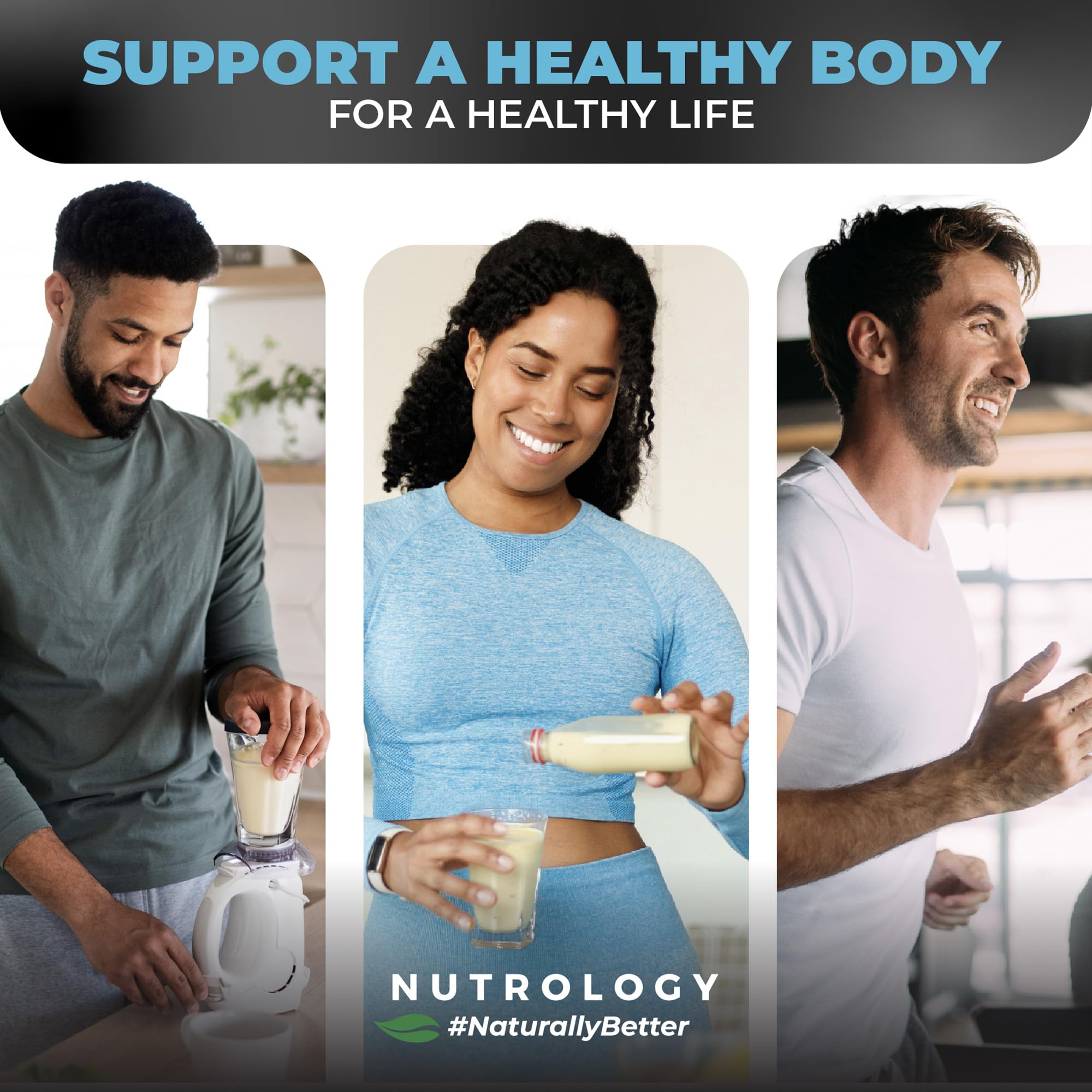 Nutrology TRIPACT 7-in-1 packaging highlights clean, low-sugar formula