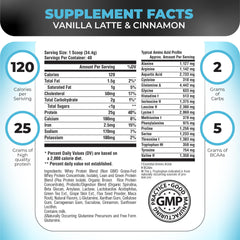 Nutology TRIPACT protein powder scoop beside the container for precise servings.