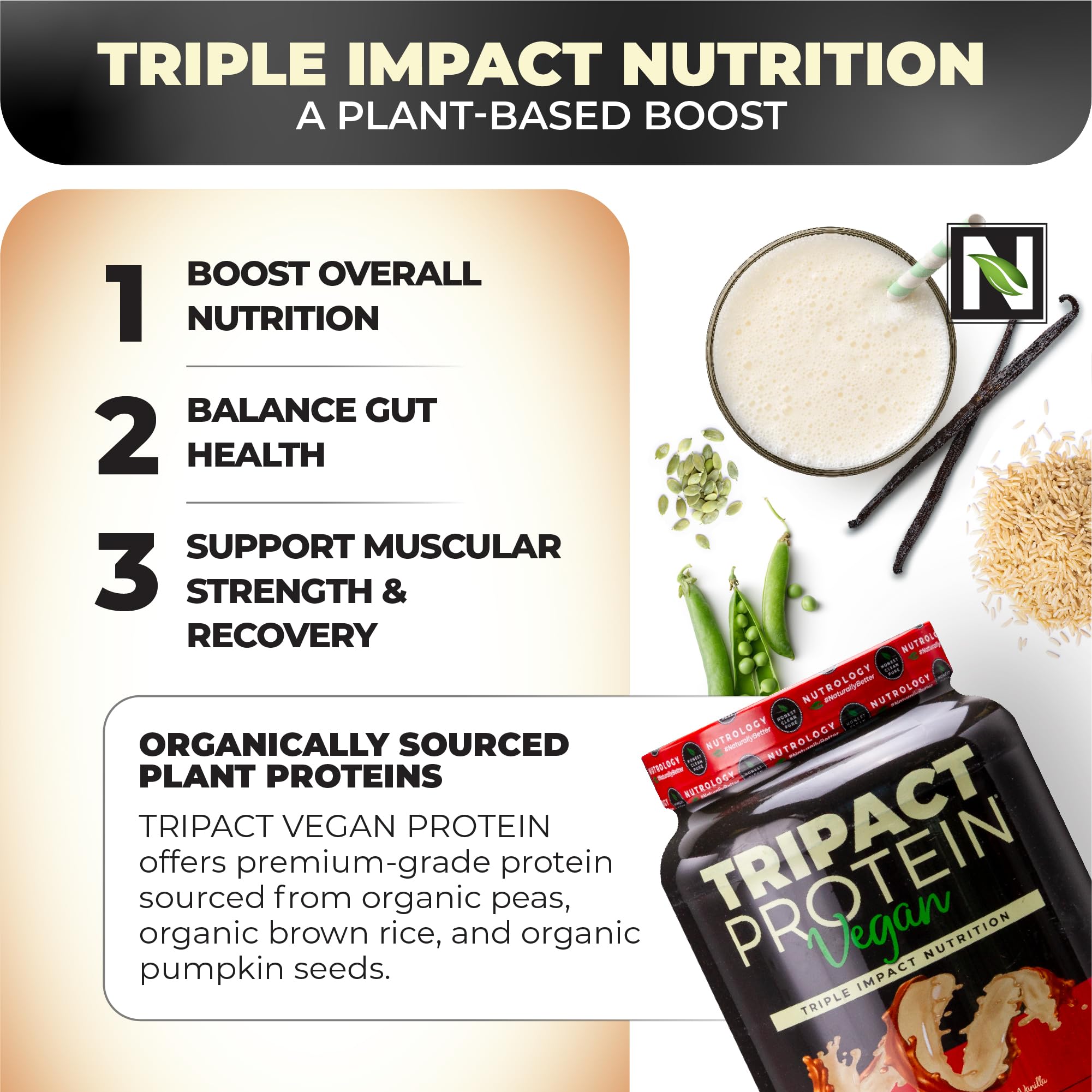Nutrology TripAct tub front view emphasize 20 servings