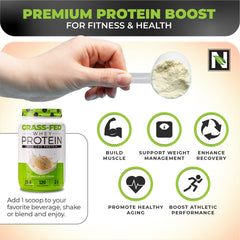 Nutrology whey protein scoop with 25 g serving for daily protein goals