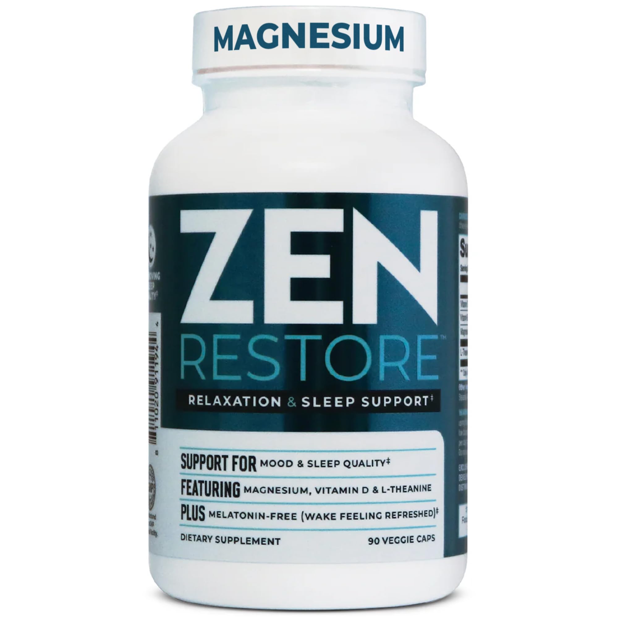 Nutrology Zen Restore bottle with capsules for easy nightly sleep support