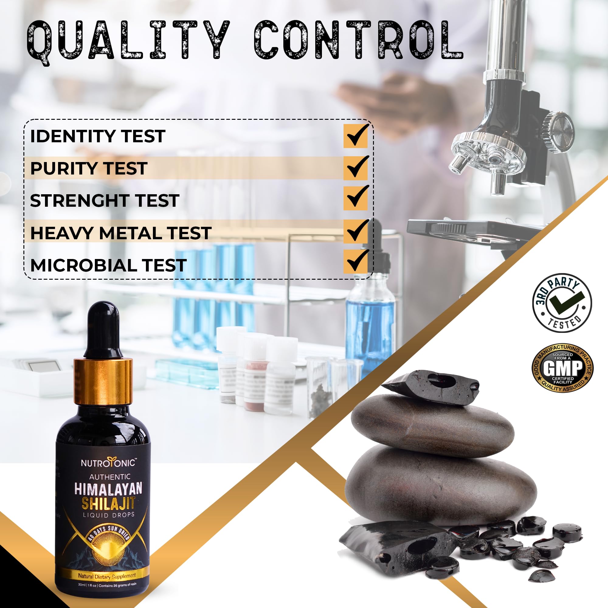 NutroTonic dissolving drops in beverage for convenient daily use