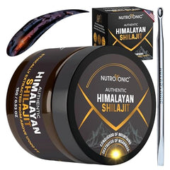 NutroTonic Pure Himalayan Shilajit Resin bottle for daily vitality and balanced energy.