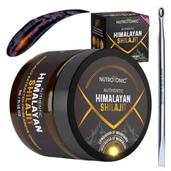 NutroTonic Shilajit resin bottle shows premium purity for daily energy support.