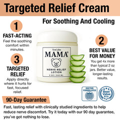 Nuturna Mama Lotion bottle closeup showing paraben-free formula