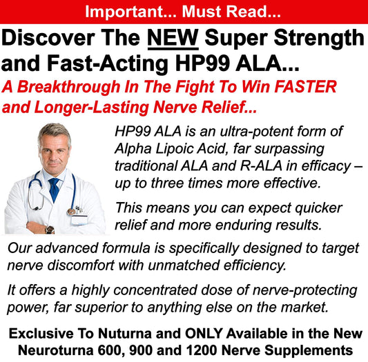 Nuturna capsules closeup highlighting easy swallow and high ALA potency