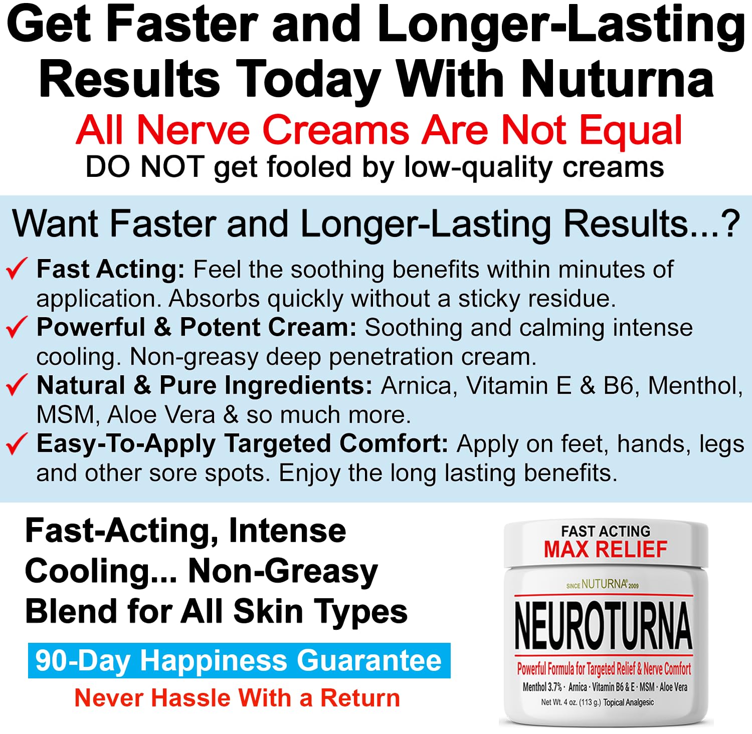 Nuturna Neuropathy Cream with aloe vera for hydration and freshness