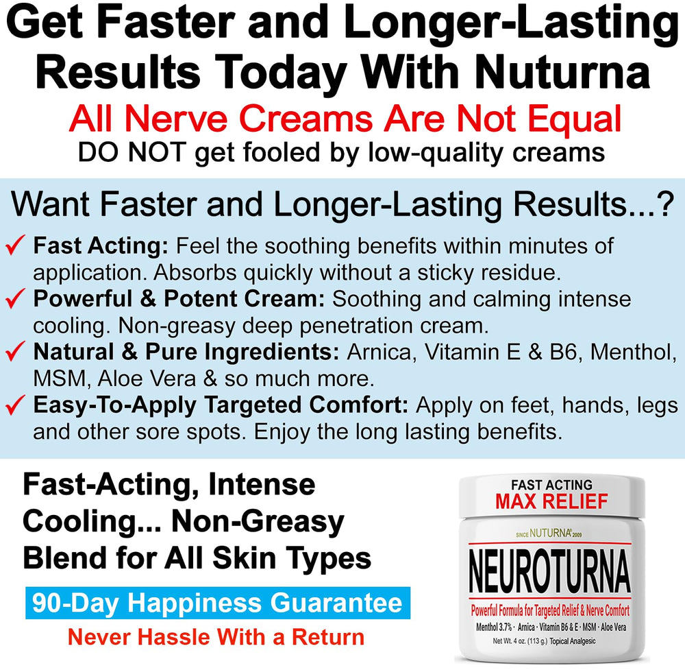 Nuturna Neuropathy Cream with aloe vera for hydration and freshness