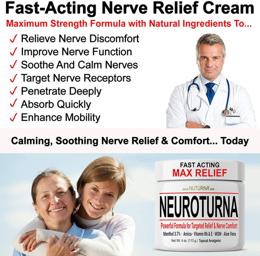 Nuturna Neuropathy Cream Arnica rich formulation highlighting calming benefits
