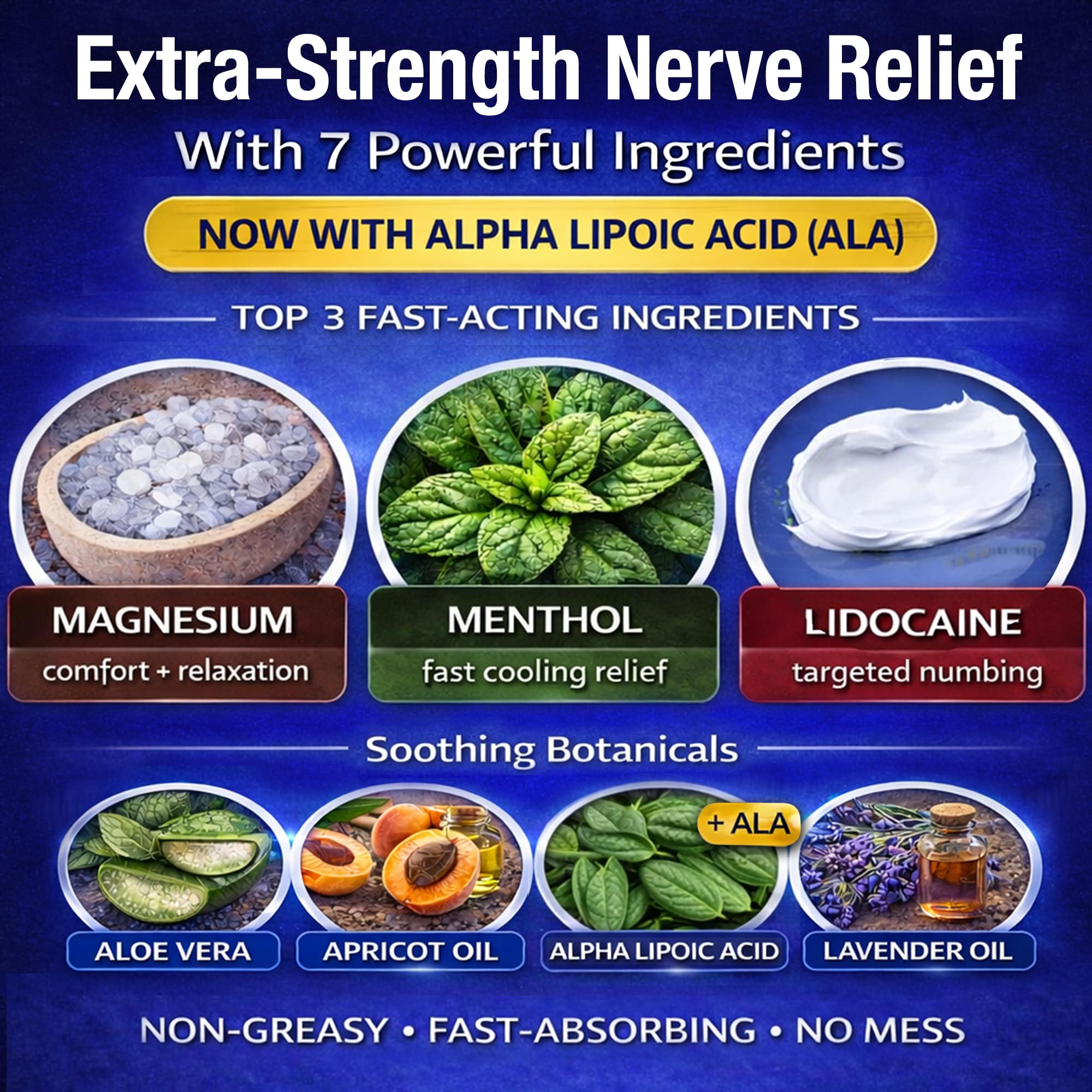 Nuturna Neuropathy Relief Cream on back area suggesting broad application for upper body comfort.