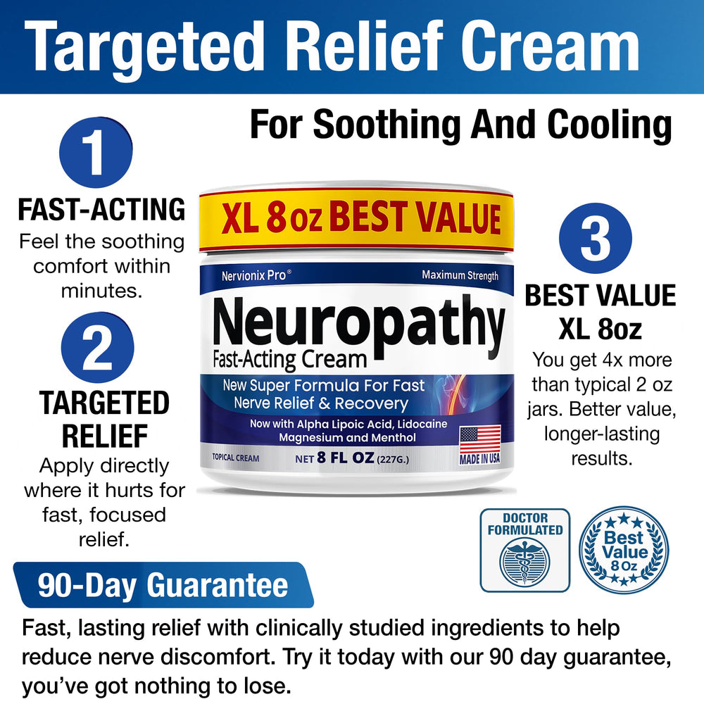 Nuturna Neuropathy Relief Cream being applied to hands for daily comfort.