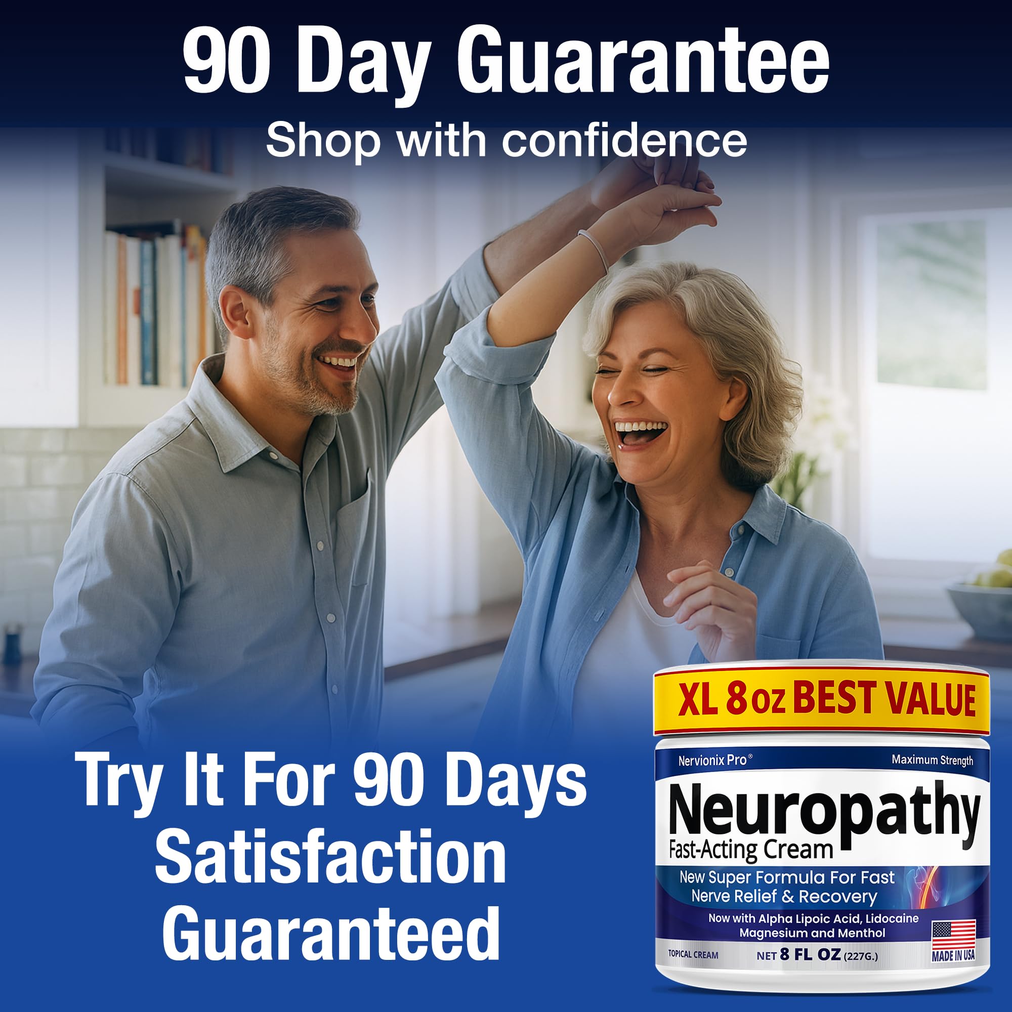 Nuturna Neuropathy Relief Cream massage demonstrates soothing fast-acting relief.