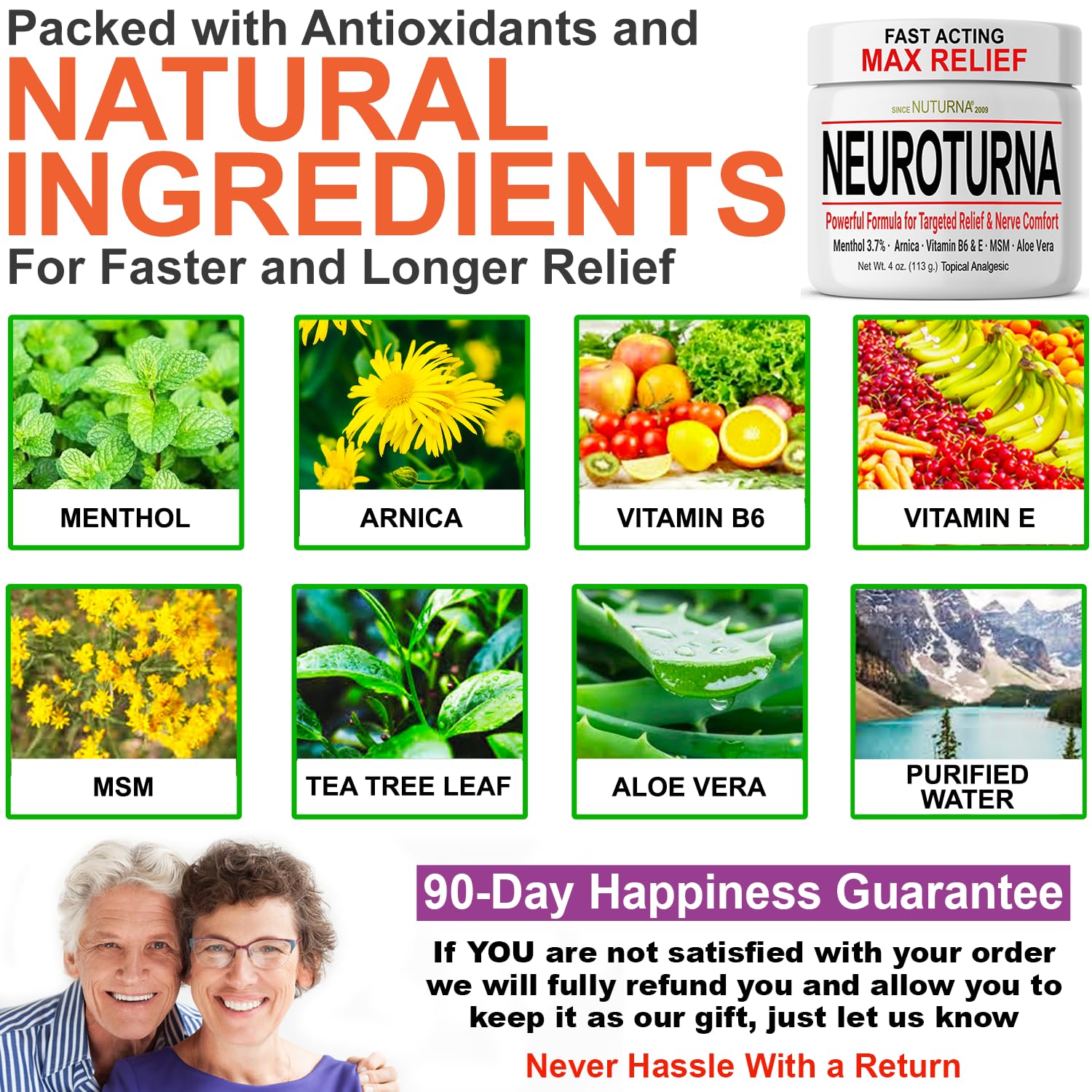 Nuturna Neuropathy Cream MSM boost for daily soothing use