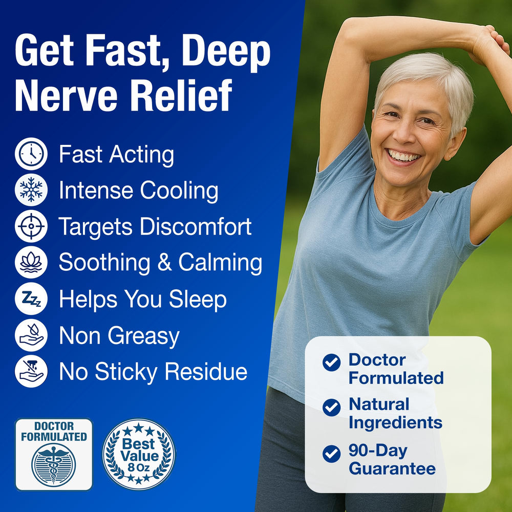 Nuturna Neuropathy Relief Cream texture on skin demonstrates quick absorption and non-greasy feel.