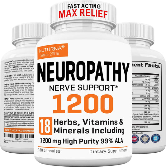 Nuturna Neuropathy Support bottle for daily nerve comfort and routine use